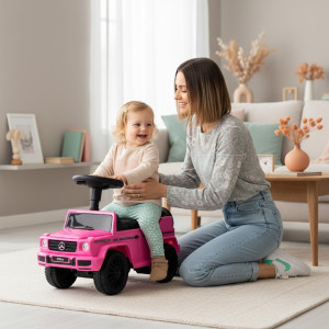 Jeździk pchacz chodzik dla dzieci Mercedes Benz G Klasa różowy