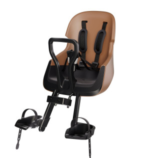 Bobike Exclusive Evolve Mini Cinnamon Brown – przedni fotelik rowerowy do 15 kg