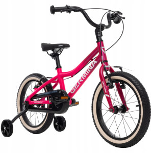 Rower dla dziecka Germina 16" cali Różowy ULTRA LEKKI 6,8 KG MTB - POMYSŁ NA PREZENT
