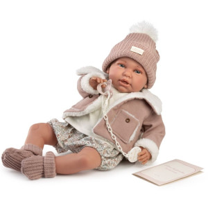 Lalka Daniela Mi Primer Reborn w futerku Antonio Juan 81399
