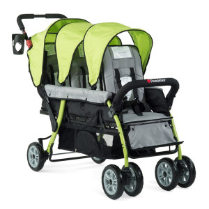 Gaggle Foundations Sport Splash Stroller Trio zielony Wózek 3-osobowy dla rodzin i placówek