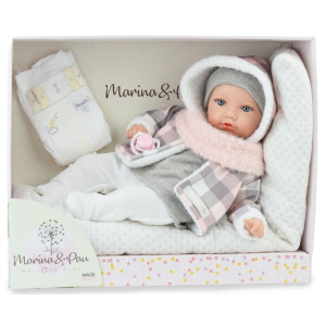 Lalka hiszpańska Noa Reborn z poduszką Marina & Pau 3171
