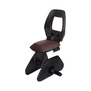 Fotelik rowerowy Bobike Junior ONE black/dark brown 6-10 lat