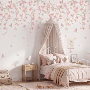 Tapeta do pokoju dziecka Sakura Pastelowa
