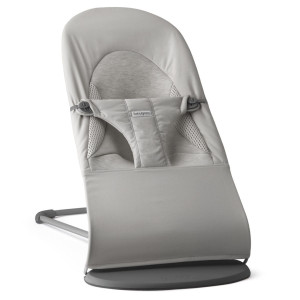 BABYBJORN - leżaczek BALANCE SOFT WOVEN/JERSEY Tri Fabric, jasny szary