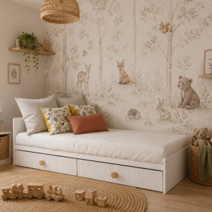 Łóżko Dziecięce LOFT 160x80 200x90 200x120 – Łóżko Młodzieżowe Nowoczesne Białe