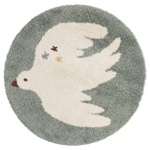 Dywan dziecięcy okrągły BOHEMIAN BIRD AQUA 120cm