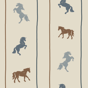 Tapeta do pokoju dla dziecka Delicate horses with stars