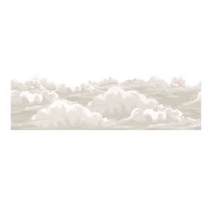 Pas tapetowy do pokoju dziecka Border Romantic clouds 100x28cm