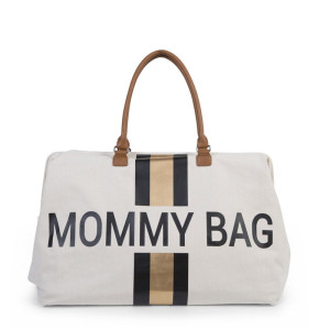 Torba podróżna Mommy Bag paski czarno-złote, Childhome