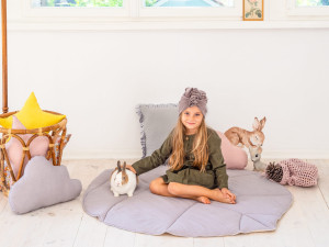 Mata dziecięca Liść szary