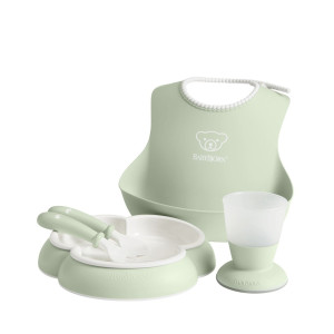 BABYBJORN - Zestaw obiadowy - Powder Green