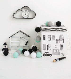 Lampki nocne dla dzieci - kule Cotton Balls Mint Marti - różne rozmiary
