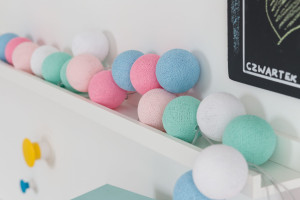 Lampki kule dla dzieci Cotton Balls Mami Love - różne rozmiary