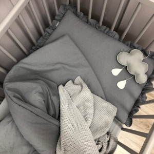 Plumeti Komplet pościel z wypełnieniem Szary - różne wymiary