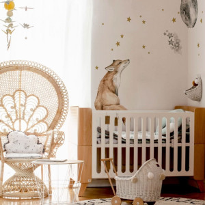 Naklejka ścienna do pokoju dziecka - na dobranoc Mr. Fox