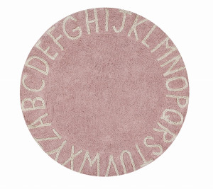 Dywan bawełniany do pokoju dziecka Round Vintage Nude