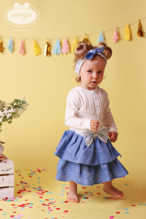 Spódniczka niemowlęca z lnu Madame