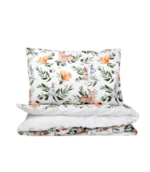 Leśne Zwierzęta – pościel do łóżeczka, poszewka na kołdrę i poduszkę