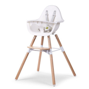 Krzesełko do karmienia Evolu 2 natural-white, Childhome