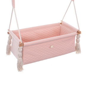 Kołyska Huśtawka dla Niemowlaka Różowa