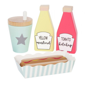 Drewniany zabawkowy zestaw hot dog, Jabadabado