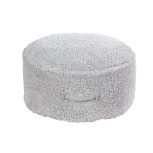 Dziecięca pufa okrągła Chill Pearl Grey