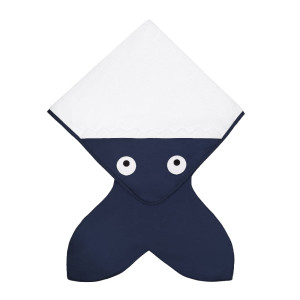 Baby Bites Ręcznik z kapturkiem Shark 75 x 75 cm Navy Blue