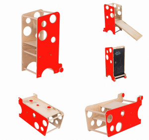 Learning Tower - Zestaw - Kitchen Helper - CZERWONY