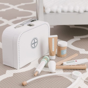 Kids Concept Zestaw Małego Lekarza White - zabawki drewniane