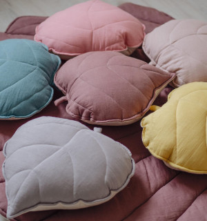 Lniana poduszka LiŚĆ - kolory