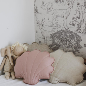 Lniana poduszka MUSZLA - kolory