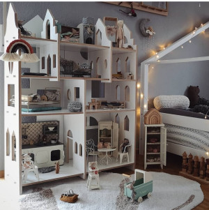 Drewniany Parawan Domek dla Lalek