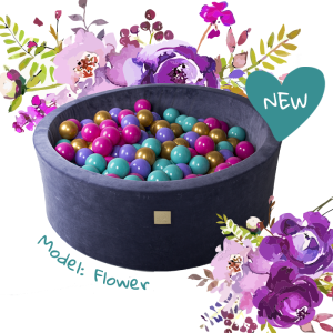 Suchy basen z piłeczkami, 250 piłeczek - zabawki kreatywne Flower Velvet