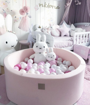 Suchy basen z piłeczkami Pudrowy Róż, 200 piłeczek - zabawki kreatywne