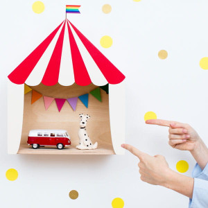 Półka Cyrk Czerwono Biała