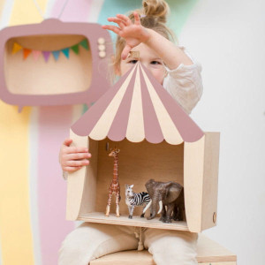 Półka Cyrk Różowo Biała