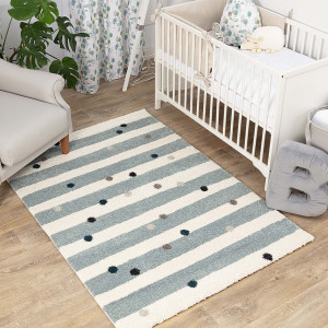 Dywan Stripes and Dots blue