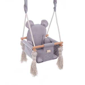 Huśtawka do pokoju dziecka Miś szara