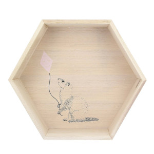 Półka dekoracyjna Hexagon pink 36cm