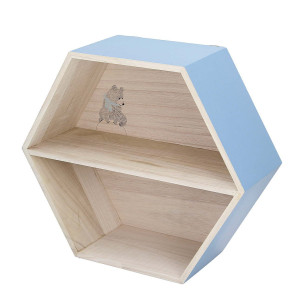 Półka dekoracyjna Hexagon blue 38cm