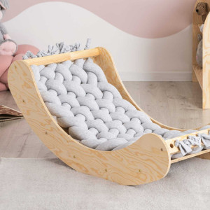 Fotelik bujany kołyska Jasny szary