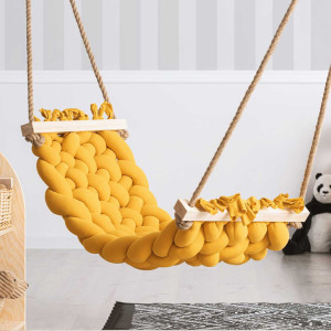 Hamaczek huśtawka do pokoju dziecka Musztarda