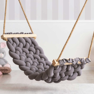 Hamaczek huśtawka do pokoju dziecka Ciemnoszary