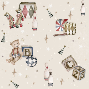 Tapeta do pokoju dziecka Teddy Bears Beż