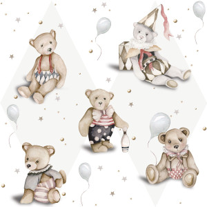 Tapeta do pokoju dziecka Teddy Bears french