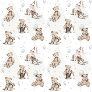 Tapeta do pokoju dziecka Teddy Bears french small