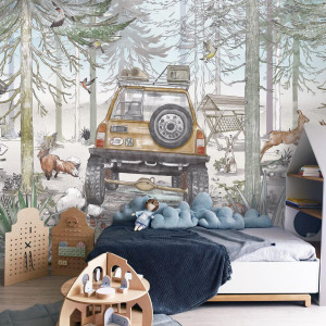 Tapeta Malumi Auto 4x4 do pokoju dziecka