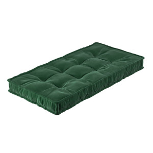 Pikowany materac velvet do pokoju dziecka butelkowa zieleń