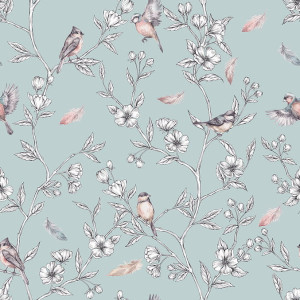 Tapeta Malumi Spring is Coming Mint do pokoju dziecka